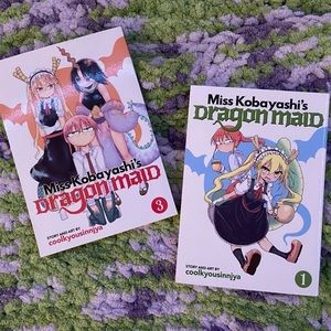 Miss Kobayashis dragon maid volumes 1 and 3